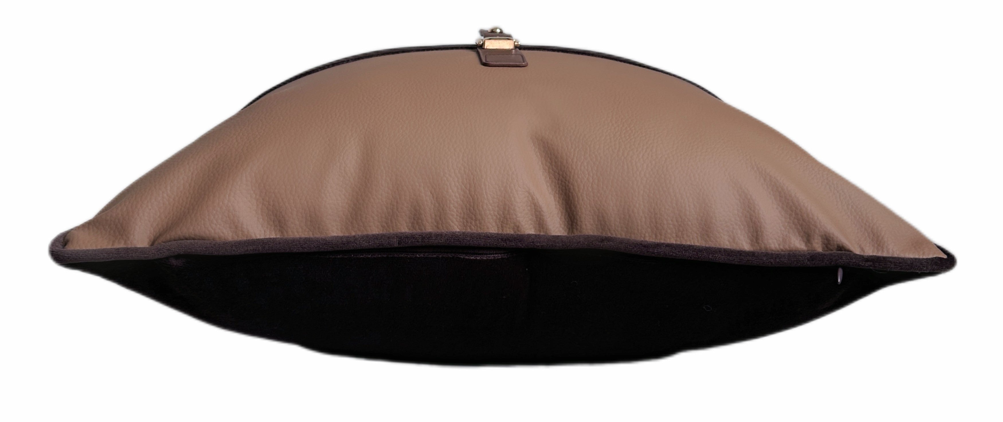 Malini Paul Moneypenny Buckle Cushion Choc Square Cushion 45x45
